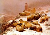 Thomas Sidney Cooper The  Chill of Winter painting